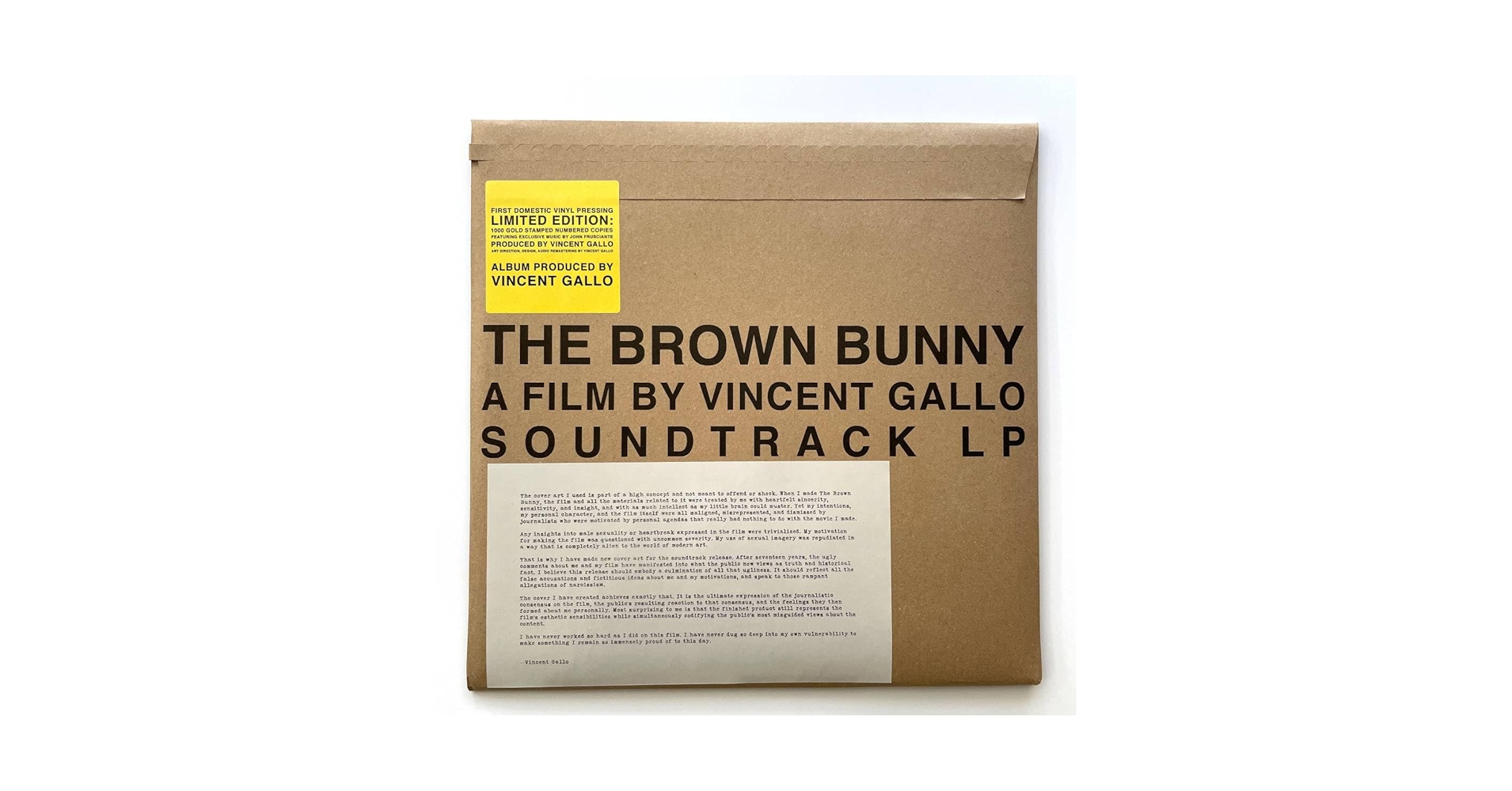 THE BROWN BUNNY 限定サントラレコード THE BROWN BUNNY 限定サントラレコード