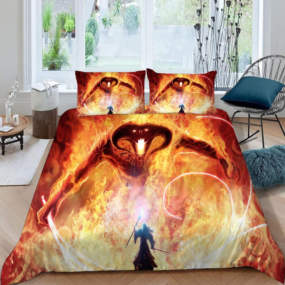 Housse de couette 220x240 Seigneur des Anneaux : fini le tissu rêche avec le zip