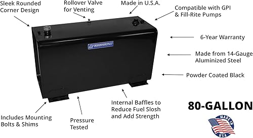 Miniatura 4 de Transferencia Flow - Tanque de repostaje diésel de 80 galones