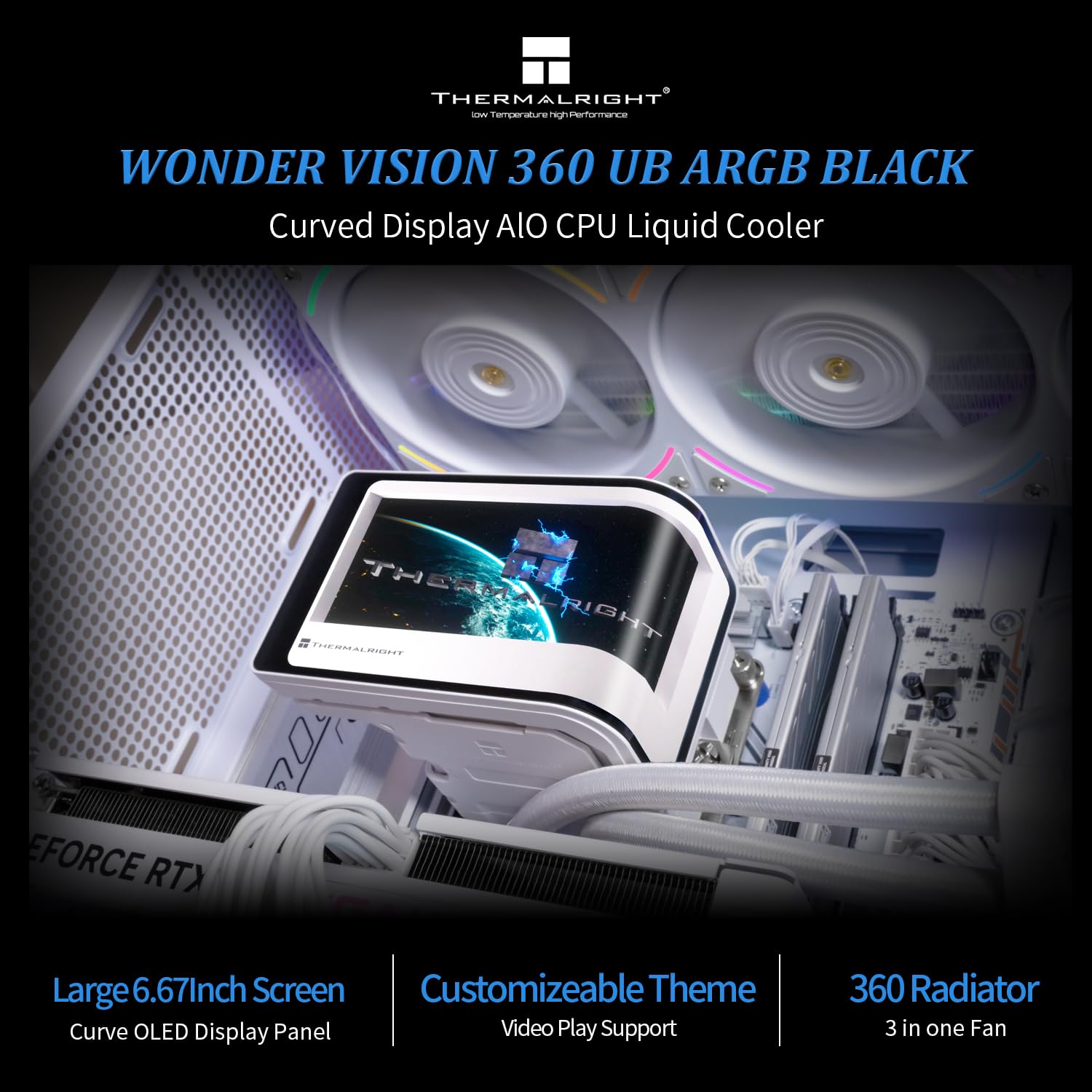 Thermalright Wonder Vision 360 UB ARGB CPU AIO Cooler,360mm