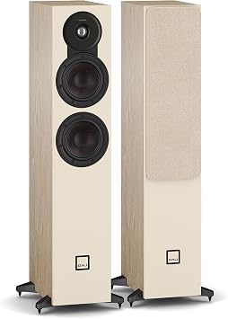 DALI SONIK 5 Slim Floorstanding Passive Hi-Fi Speakers Dual 5.25 Clarity Cone Woofers, 1.1 Soft Dome Tweeter, SMC Magnet System, Natural Oak Pair