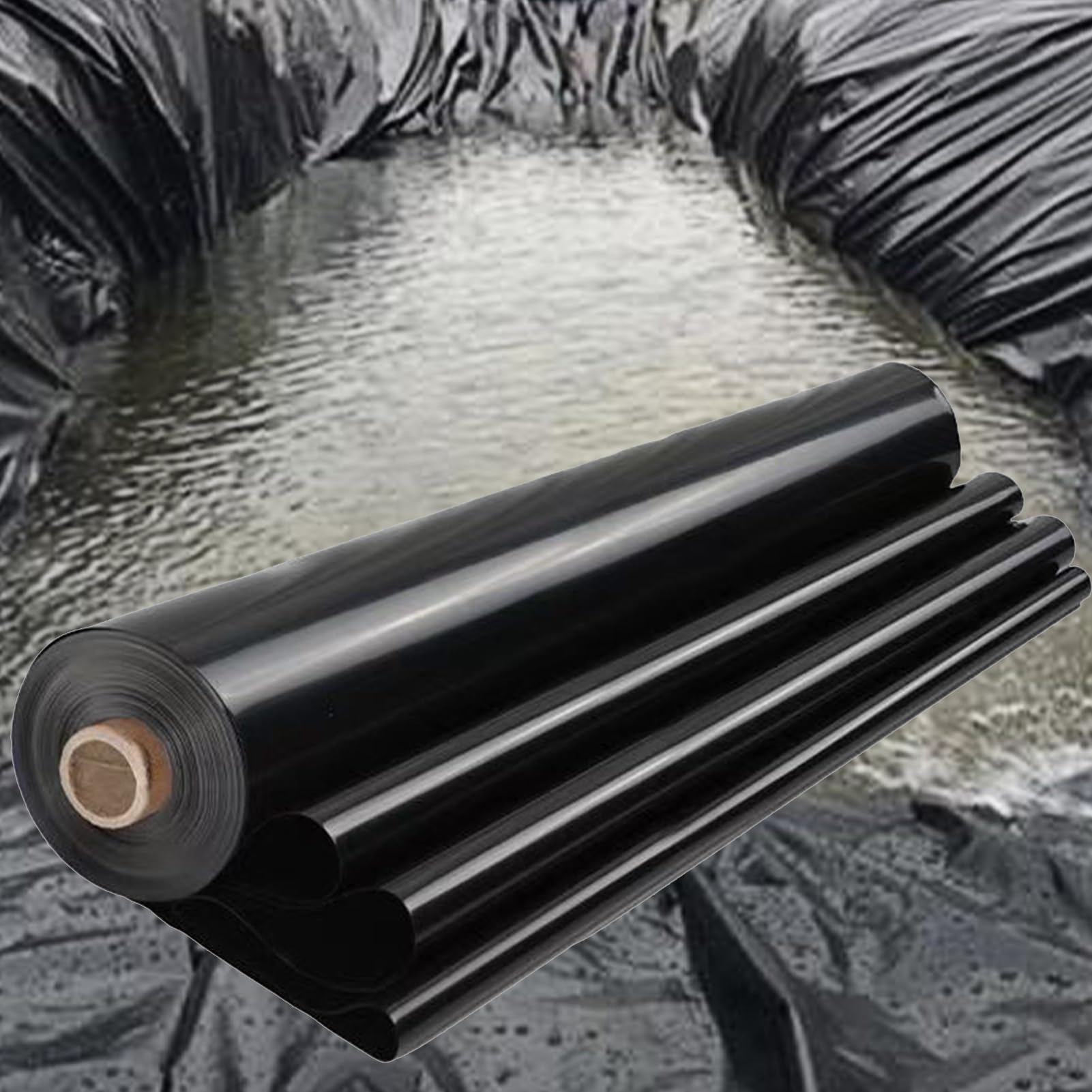 Liners de bassin noirs 5 x 8 m, 7 x 10 m, 8 x 12 m, 10 x 15 m – Membranes robustes pour bassins extérieurs, couvertures imperméables pour jardins aquatiques et lacs artificiels
