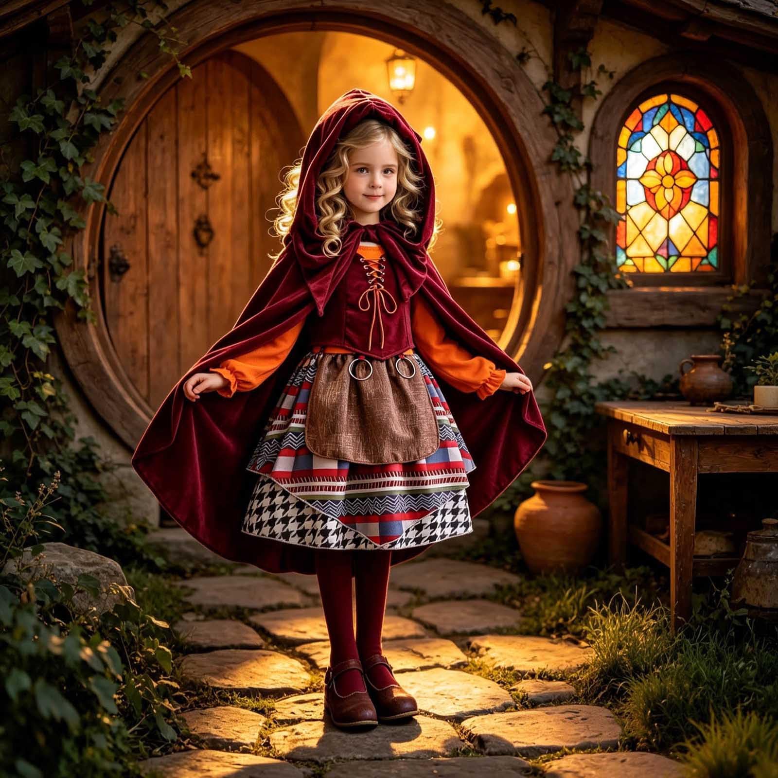 Vestito Halloween per Bambina Disfraz Cosplay Disfraz Halloween per Bambina Abito Confortevole Senza Restrizioni Completo di Vestiti da Festa per Bimbe Vestito da Festa per Festa, Cosplay, Carnevale