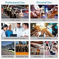 Vista 2 de ERICAT Probador portátil de alcohol, detector digital de alcohol con función de transmisión de voz, precisión de grado profesional y sensor de alta