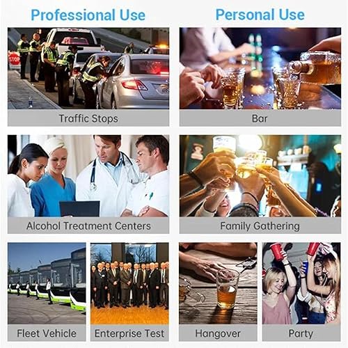Miniatura 2 de ERICAT Probador portátil de alcohol, detector digital de alcohol con función de transmisión de voz, precisión de grado profesional y sensor de alta