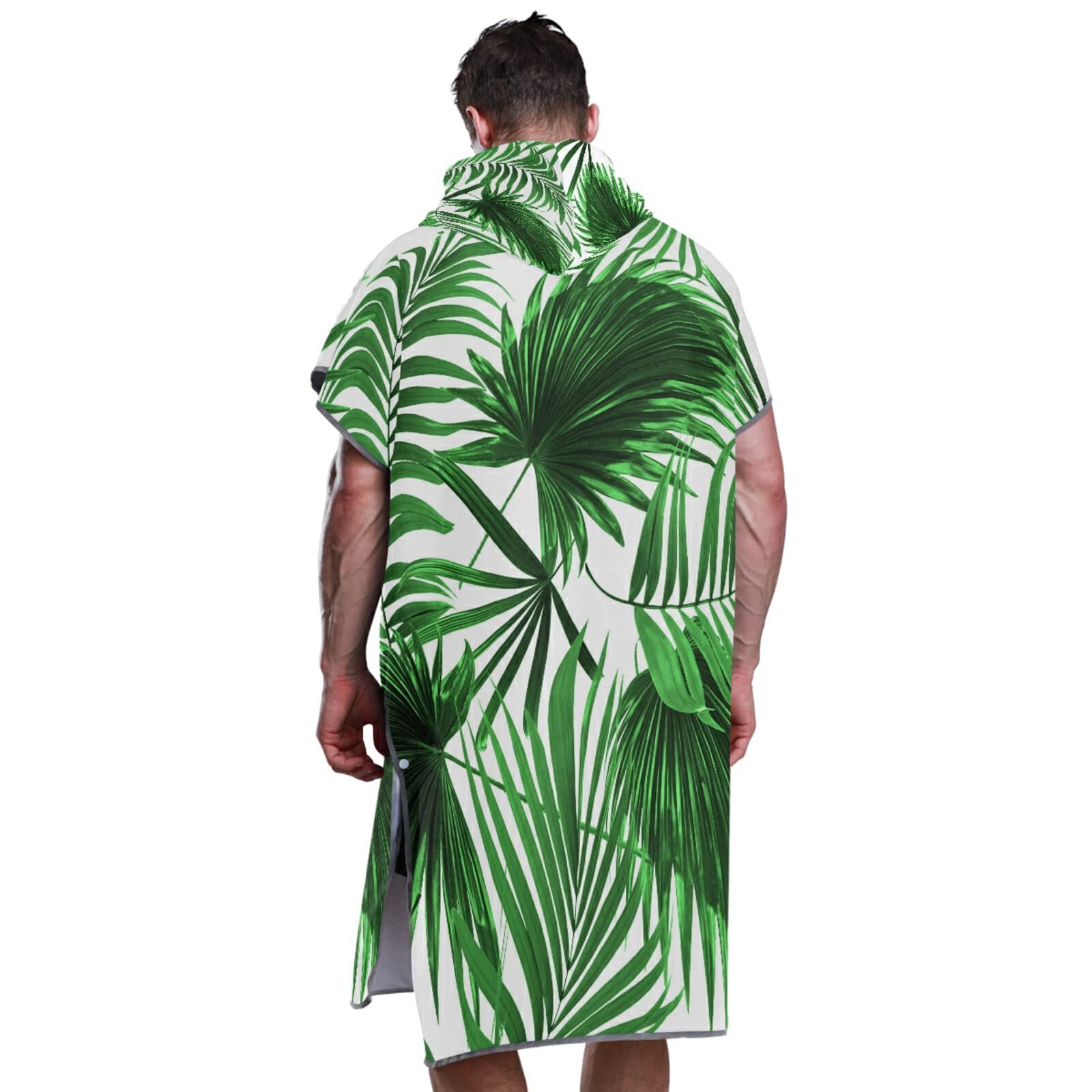 Poncho de surf avec capuche et poche - Séchage rapide - En microfibre - Pour le bain, la plage, l'extérieur
