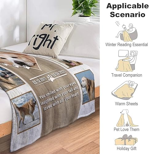 Miniatura 4 de Artsadd Collages de fotos personalizados en mantas conmemorativas, manta de memoria personalizada con imagen para pérdida de duelo, regalo de