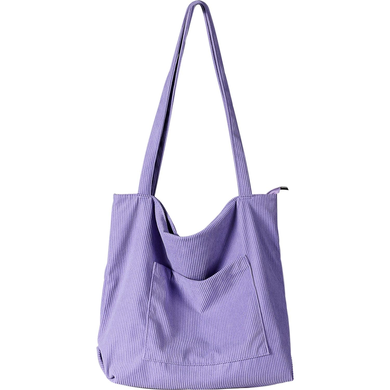 WantGor Women Corduroy Tote Bag, Large Shoulder Hobo Bags Casual Handbags