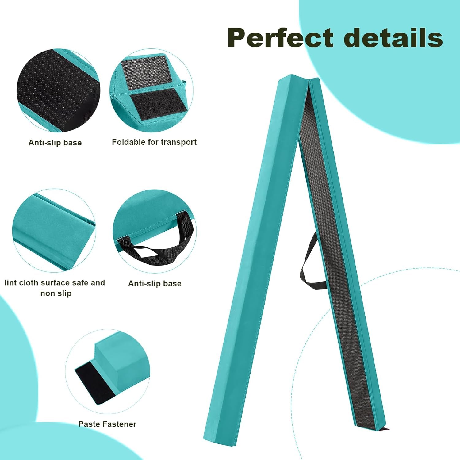 FBSPORT Poutre Gymnastique Enfant 270 cm Poutre Gym Poutre d'équilibre au Sol, Poutre de Gymnastique Pliable pour entraînement, Pratique, Sport et entraînement Professionnel à la Maison