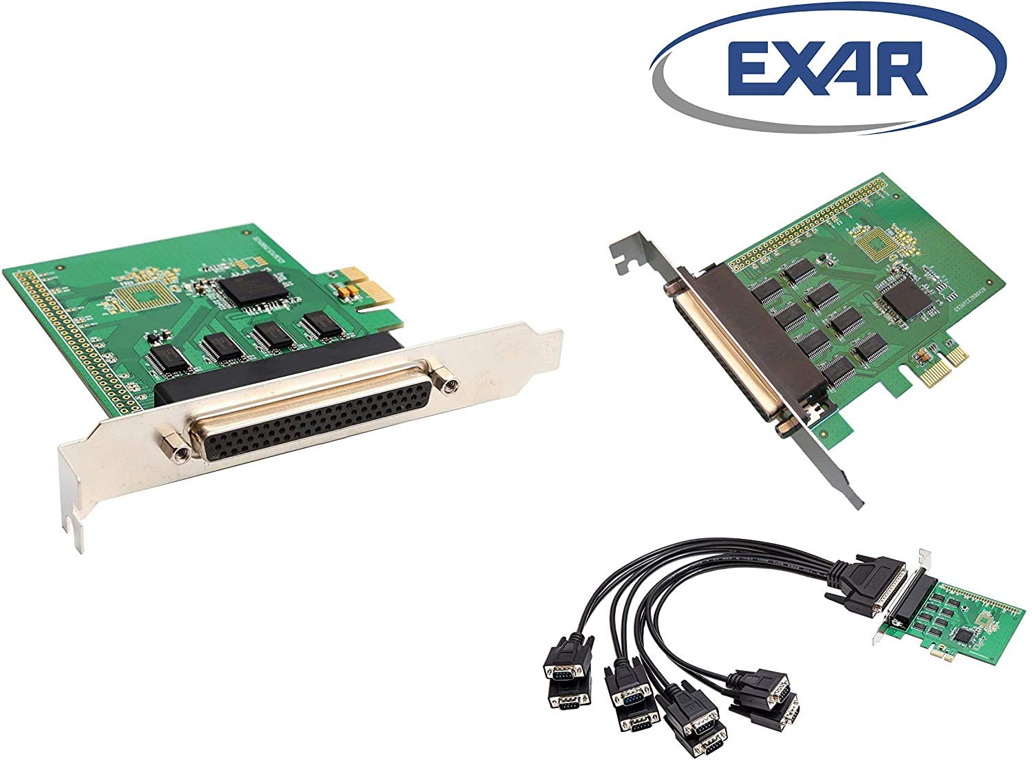 KALEA-INFORMATIQUE Carte contrôleur série PCIe avec 8 Ports COM RS232 UART avec Chipset EXAR XR17V358