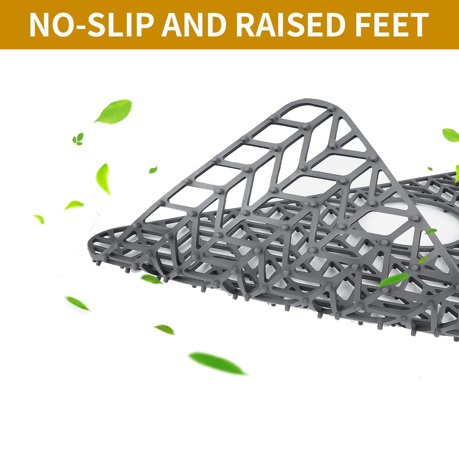 Tappetino Silicone Per Lavello Cucina - Antiscivolo, Resistente Al Calore, Grigio 66x35 Cm - Foto 8