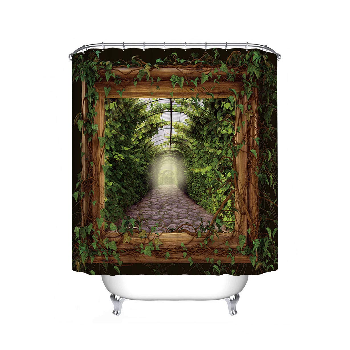 Dodou 72 X 72 Inch Mysterious Fairytale Forest Waterproof Polyester Shower Curtain