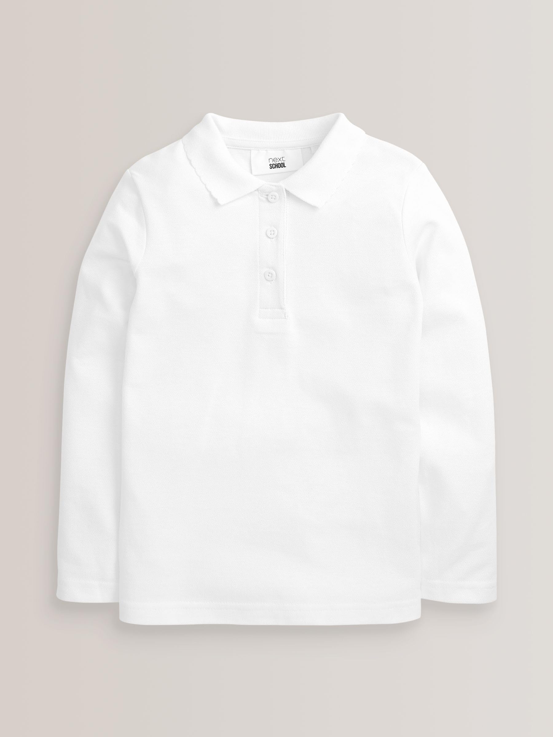 NEXT Fille Polo pour l’école Regular à Manches Longues 100% Coton, Lot de 5