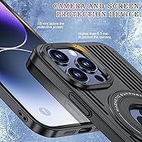 Vista 4 de Funda para iPhone 14 Pro con carga inalámbrica Magsafe, disipación de calor, soporte magnético, soporte invisible integrado y soporte de anillo