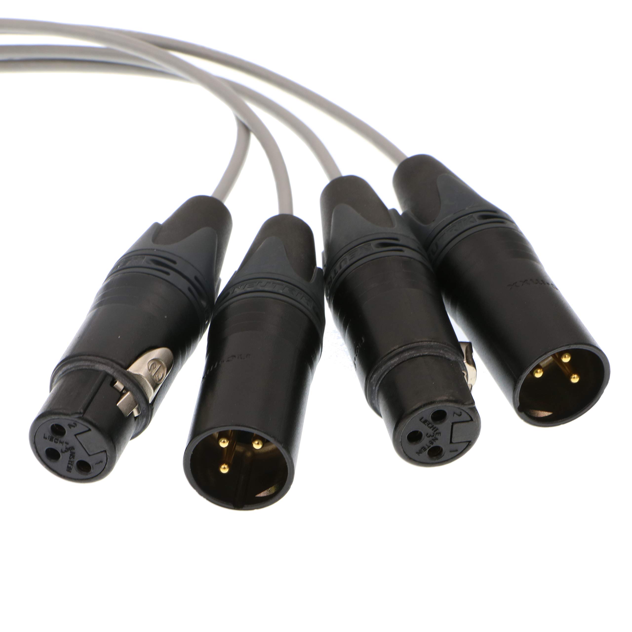 Alvin's Cables Breakout Cable de Audio de Entrada y Salida para Atomos Shogun Monitor Recorder 10 Pines a 4 XLR 3 Pines
