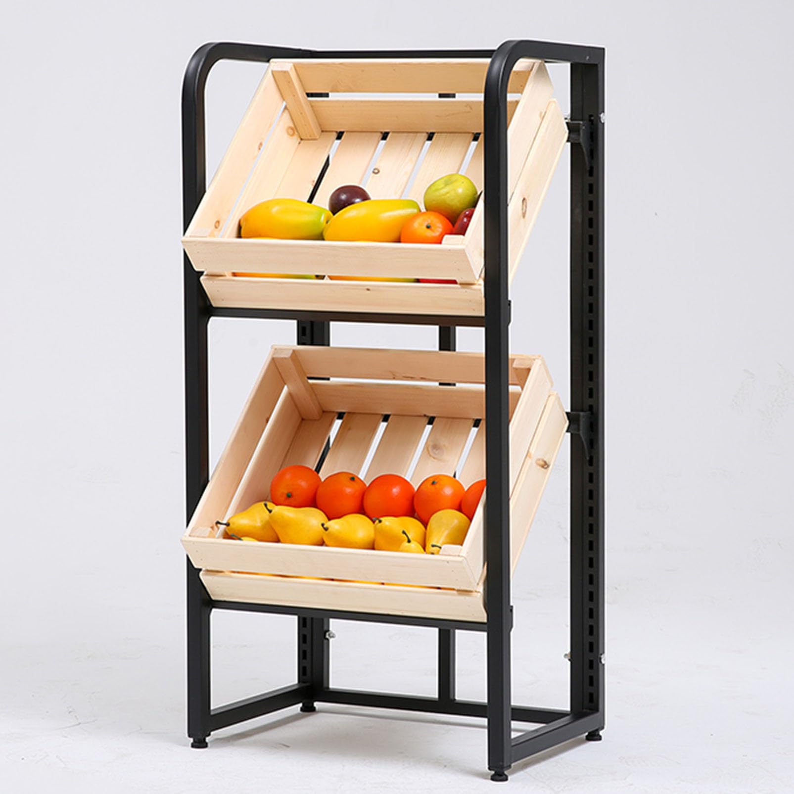 Soporte para cesta de frutas y verduras, estante expositor para panadería y alimentos
