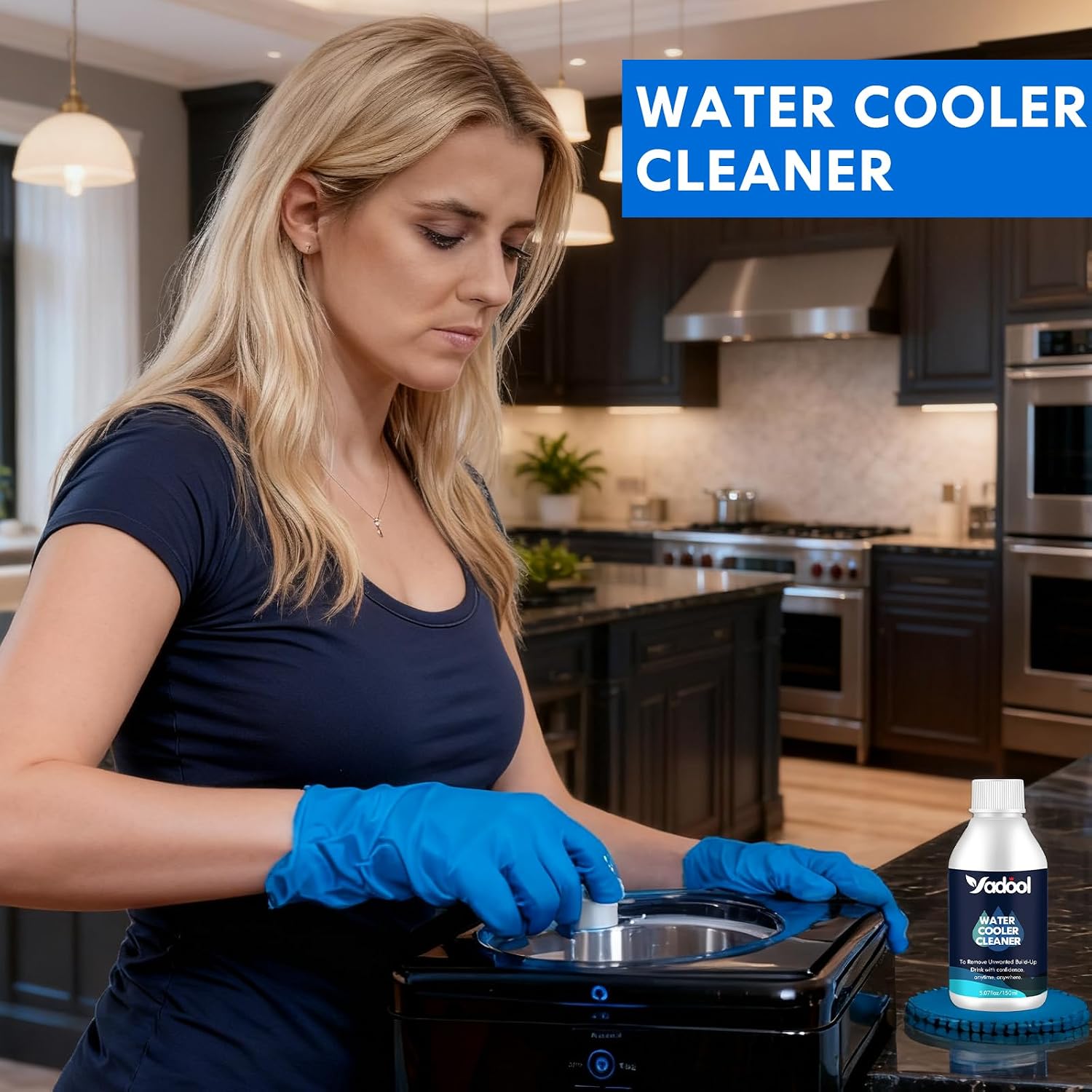Water Cooler Cleaning Kit,Water Dispenser Cleaning,Water Dispenser Cleaner for Bottom or Top Loading Water Cooler Cleaner and More Models,Virtually Every Style Is Covered Ice Makers (5.07Fl Oz)