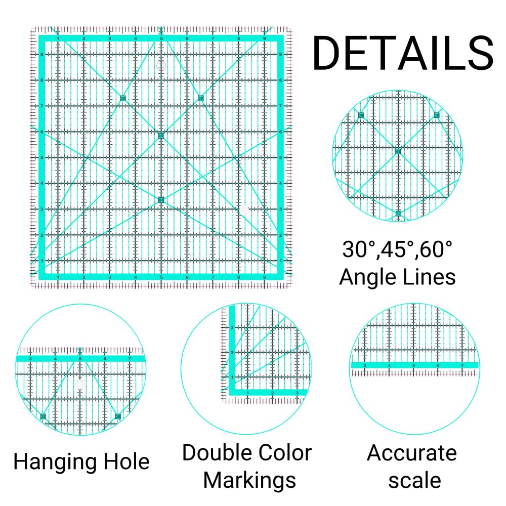 Quilting Rulers,3 Quilting Square Rulers(2.5",3.5", 5"),Quilting Squares,Square rulers for Quilting
