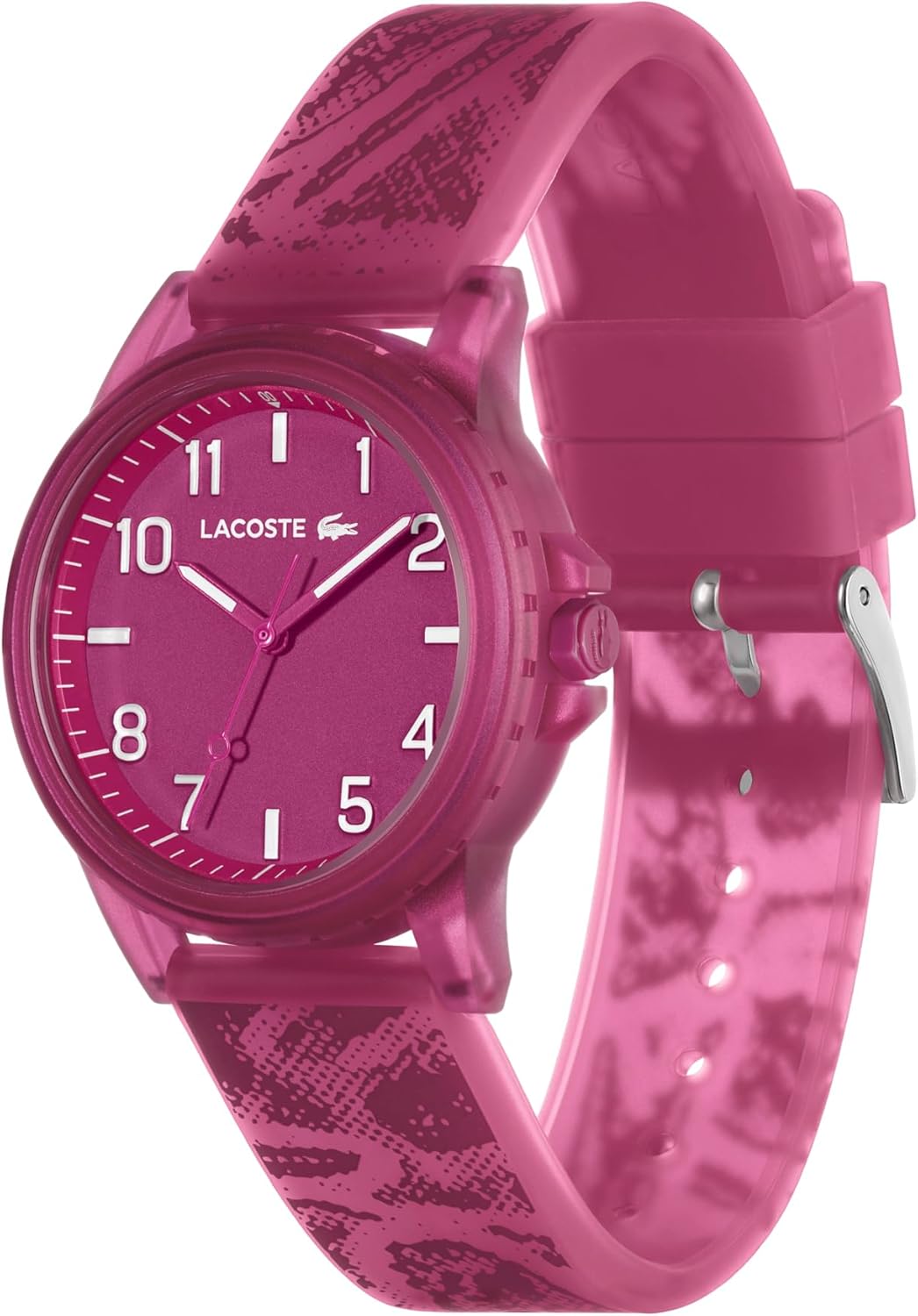 Lacoste Rider Unisex Quartz Plastic and Silicone Strap Watch, Color: Red (Model: 2030047)