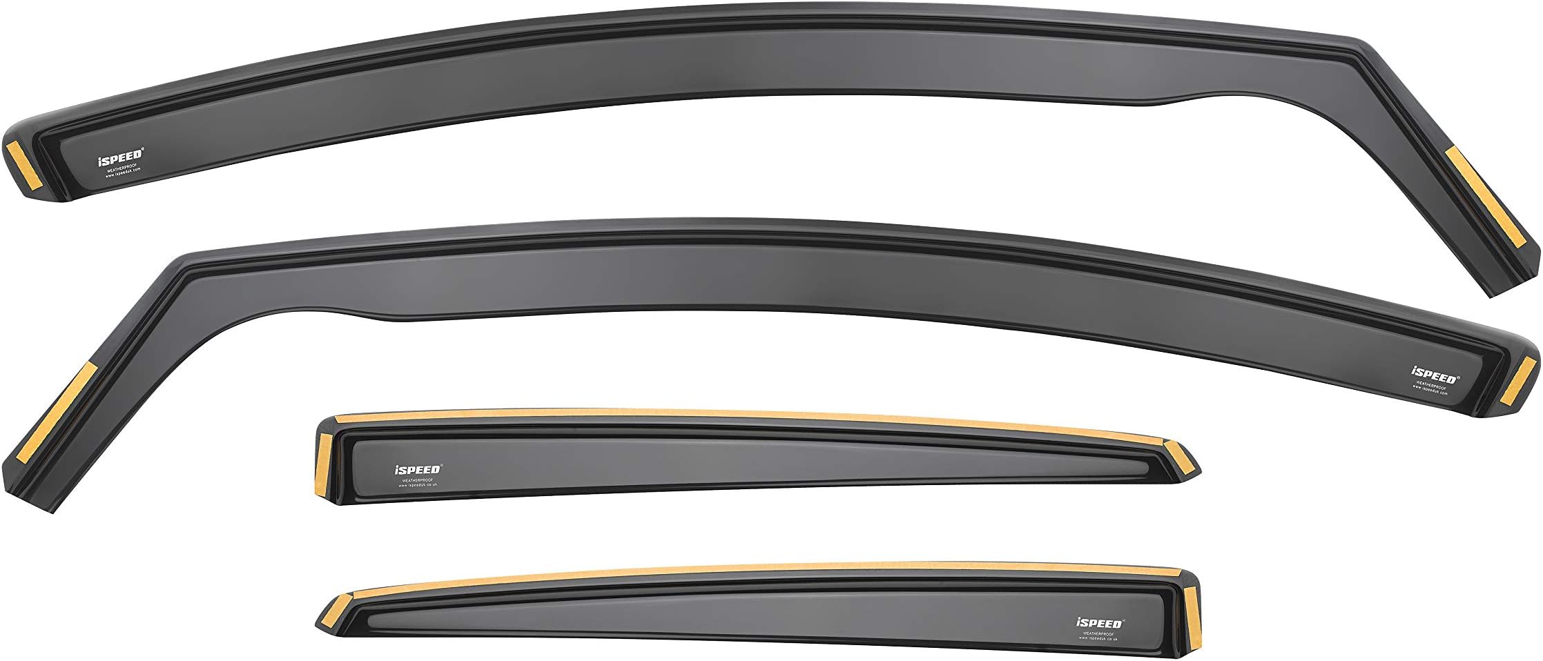 Wind Deflectors For Suzuki Swift mk6 2017-2023 5 Door Hatchback 4pc - Keep Your Car Ventilated in Rain - Reduce Wind Turbulence - Tinted In-Channel Type