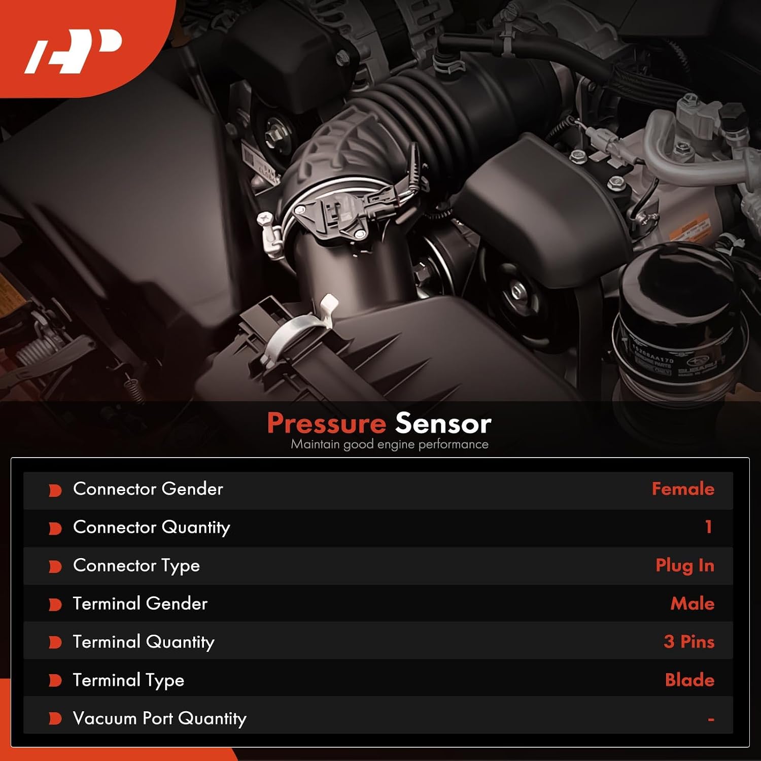 A-Premium Manifold Absolute Pressure Map Sensor Compatible with Ford E-350 Econoline Club Wagon 1998-2002 E-350 F-250 F-350 Super Duty 1999-2003
