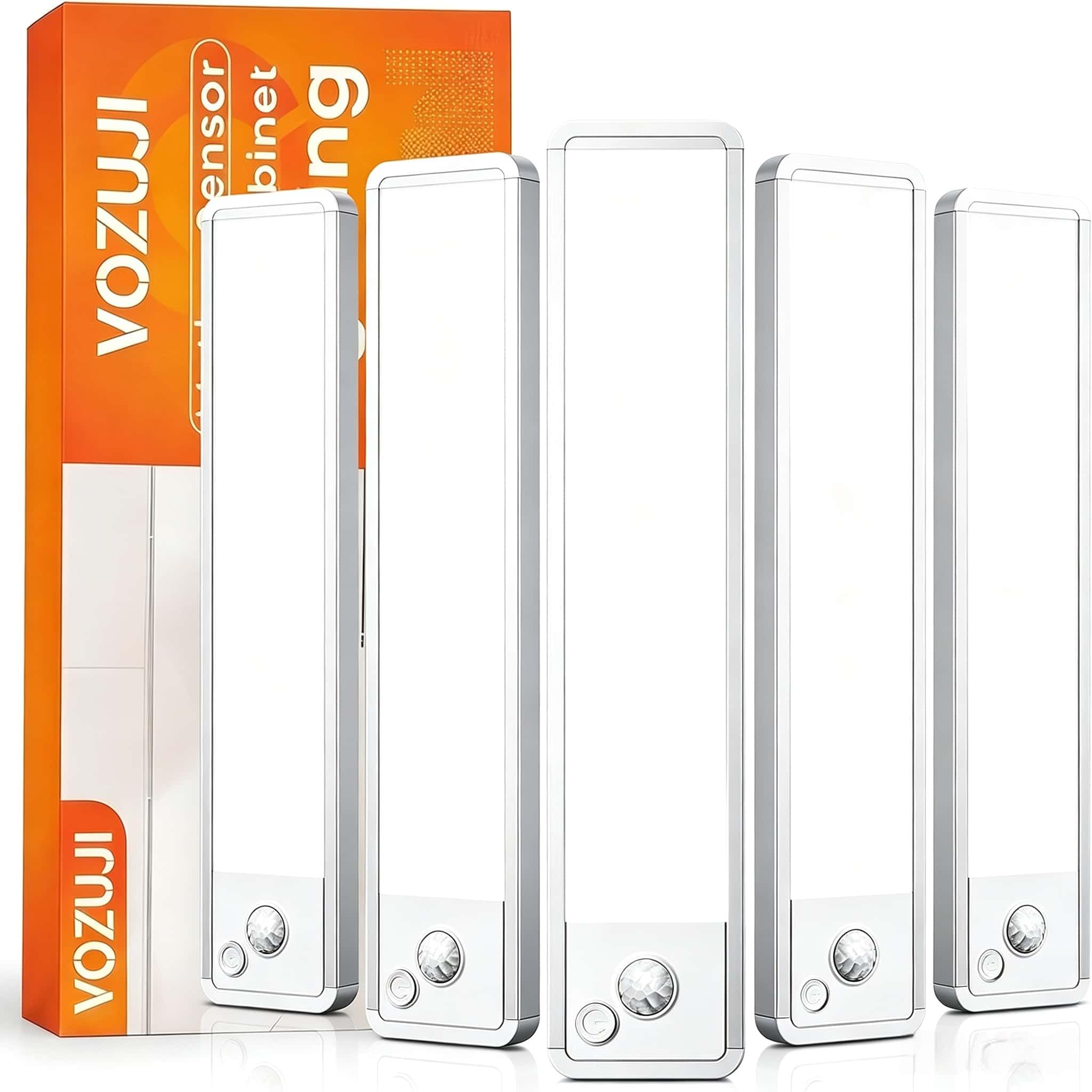 VOZUJI 5 Pack 6000K Motion Sensor Light
