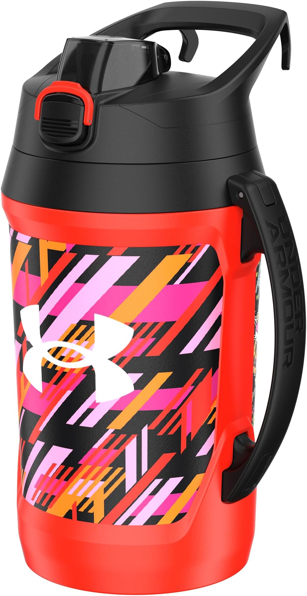Under Armour Sports Water Jug, 64oz Insulated Water Bottle w/Handle, Half Gallon, Fence Hook, Leak Resistant, Baseball, Football & More
