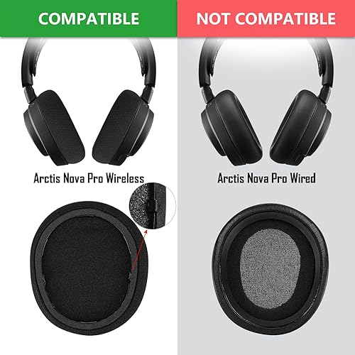 Miniatura 5 de Geekria Almohadillas de repuesto de tela de malla Comfort compatibles con auriculares inalámbricos SteelSeries Arctis Nova Pro, almohadillas para