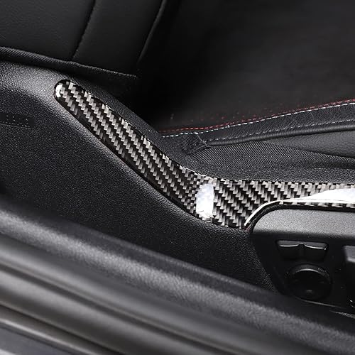 Miniatura 2 de Adhesivo para interruptor de ajuste de asiento de automóvil, decoración de fibra de carbono suave real, apto para Toyota Supra GR A90 A91 MK5