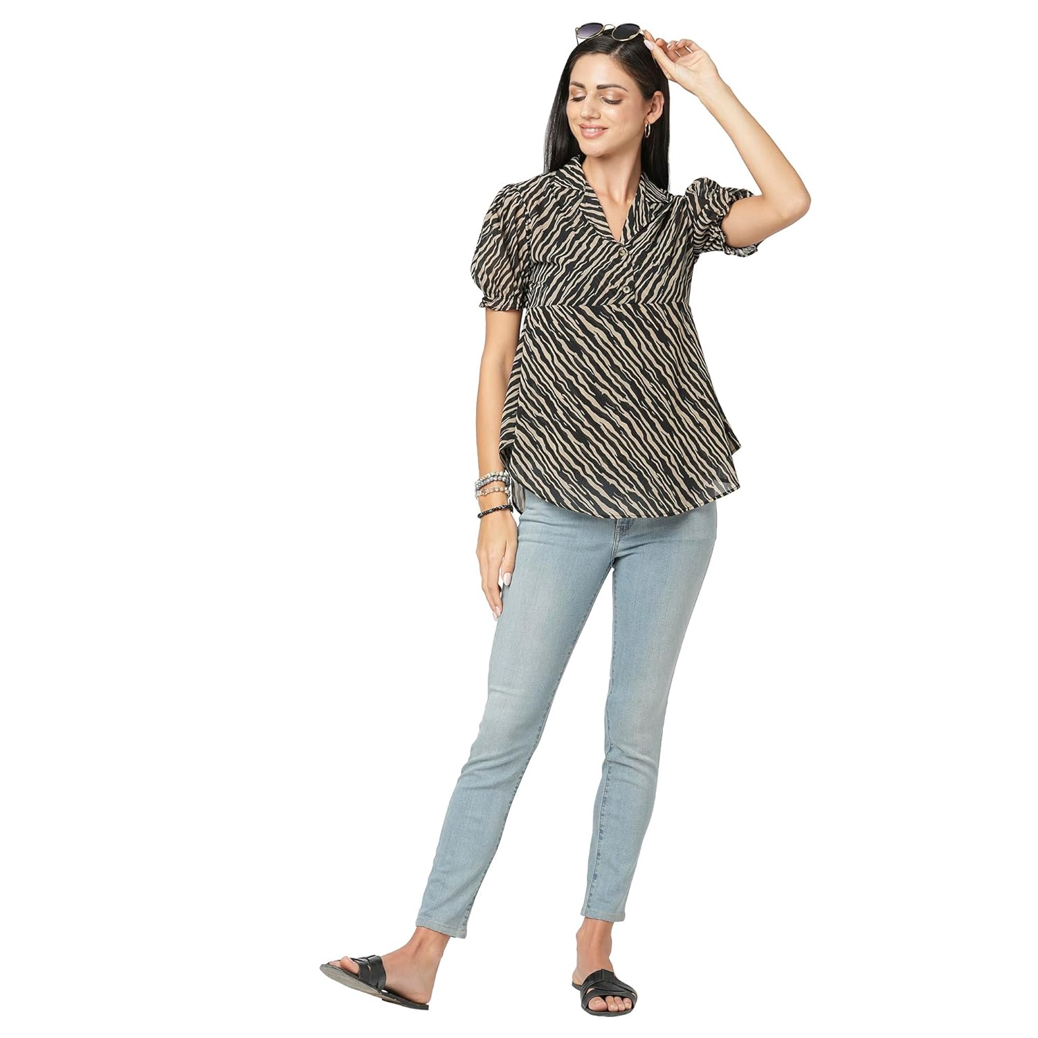 SAHIL SCARF Women’s Fancy Polyester Solid Flared Western Top – Trendy Women’s Top SAHIL SCARF Women’s Fancy Polyester Solid Flared Western Top – Trendy Women’s Top