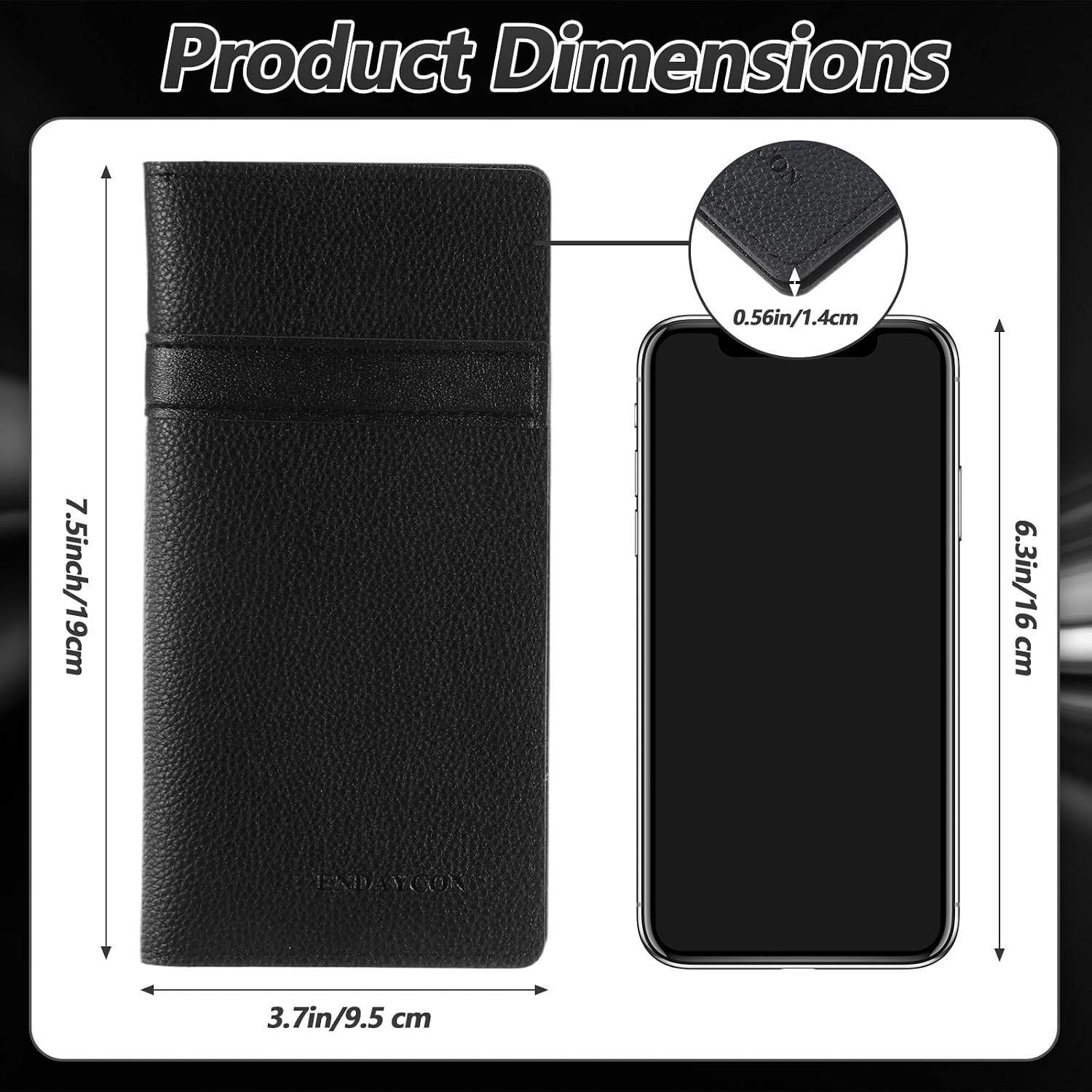Slim Wallets for Women, PU Leather Bifold Card Holder, Small Compact Credit Wallet with Multi Card Slots, Black image 4