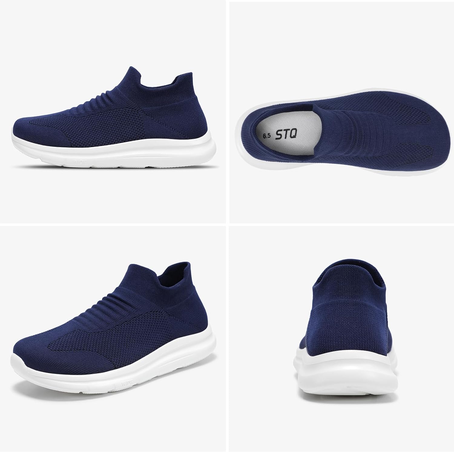 STQ Wide Toe Box Walking Shoes Women : Sock Orthopedic Slip On Shoe, Non-Slip Comfort Mesh Diabetic Sneakers for Plantar Fasciitis Relief, Bunions - Image 9