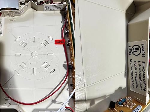 Miniatura 2 de Litufine Señal de salida LED ultra delgado, luces de salida de emergencia con letra roja, 120V-277V montaje universal doble cara (paquete de 1)