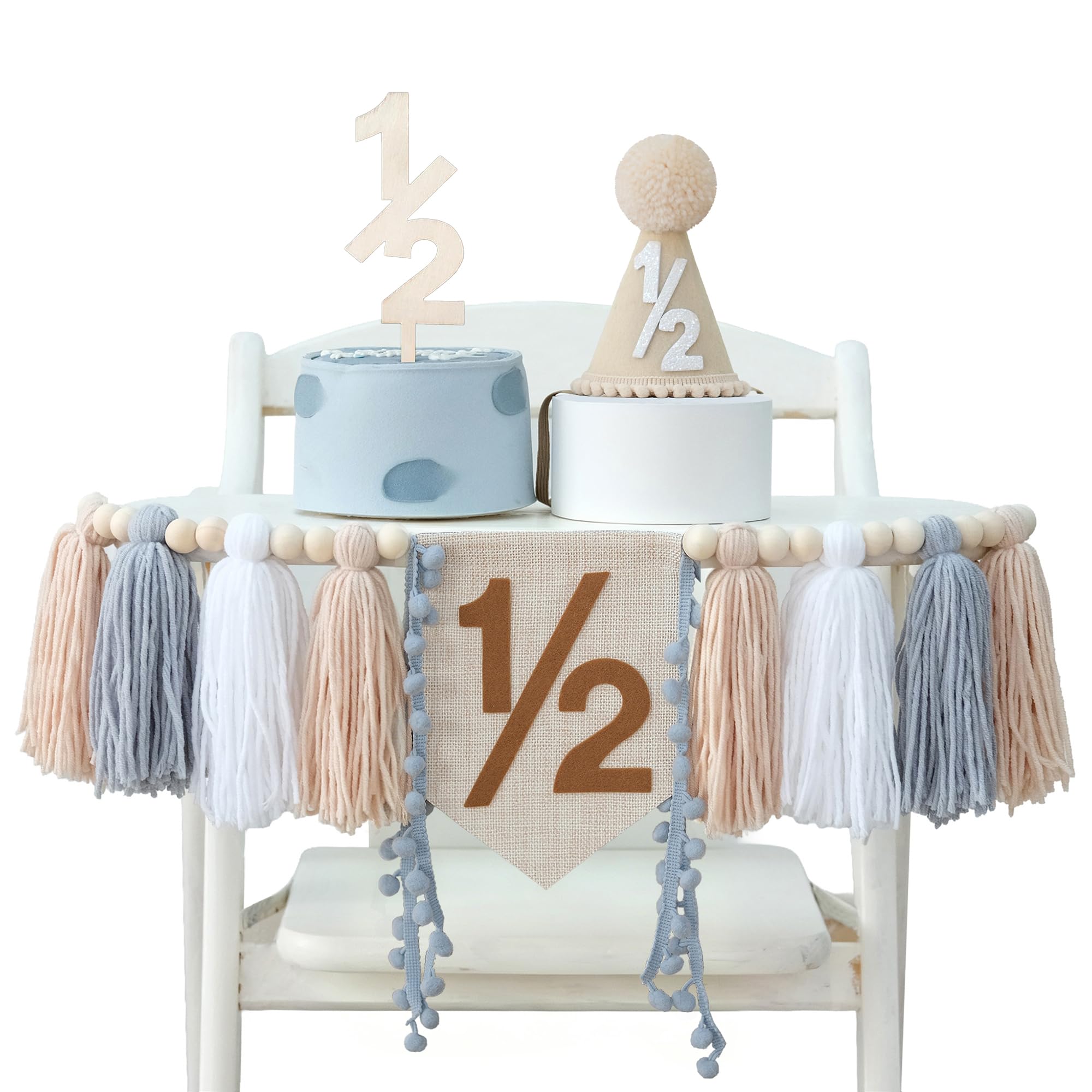View 1 of 1/2 Year Birthday Boy Half Way To One Baby Boy 6 Months Decorations Banner