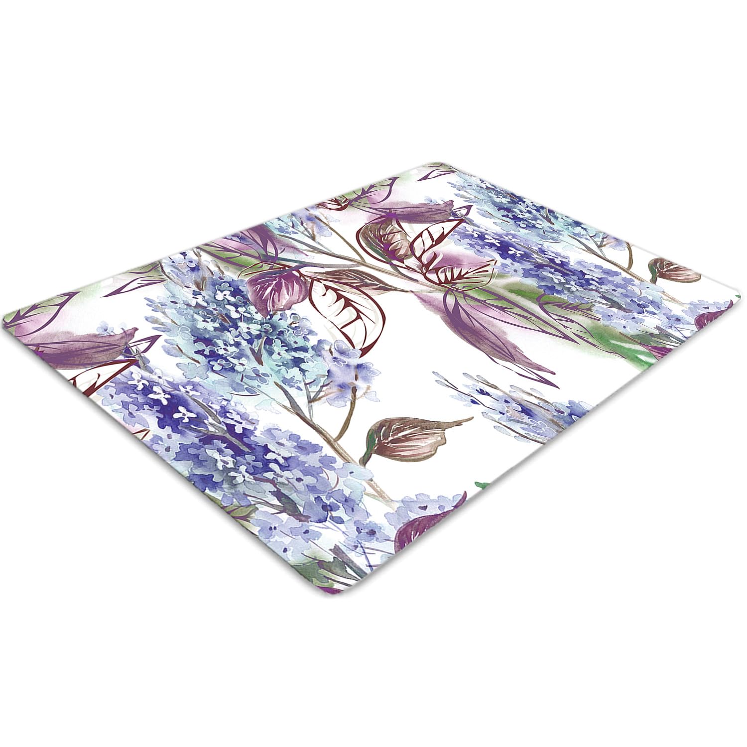 Tapis de protection contre rayures de chaise de bureau motif feuilles pourpres