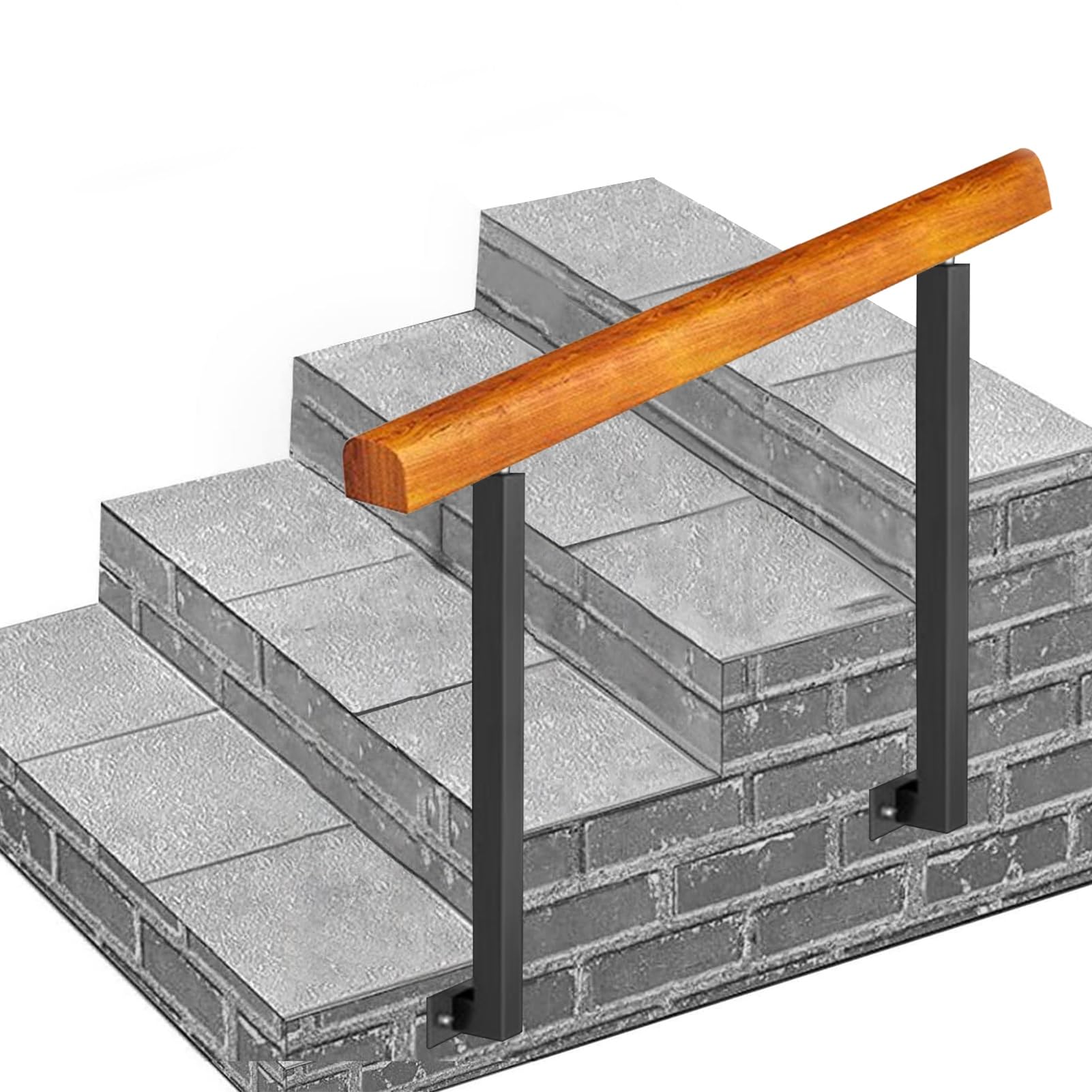 Rampe d'escalier extérieur pour marches de jardin et terrasses sécurisées