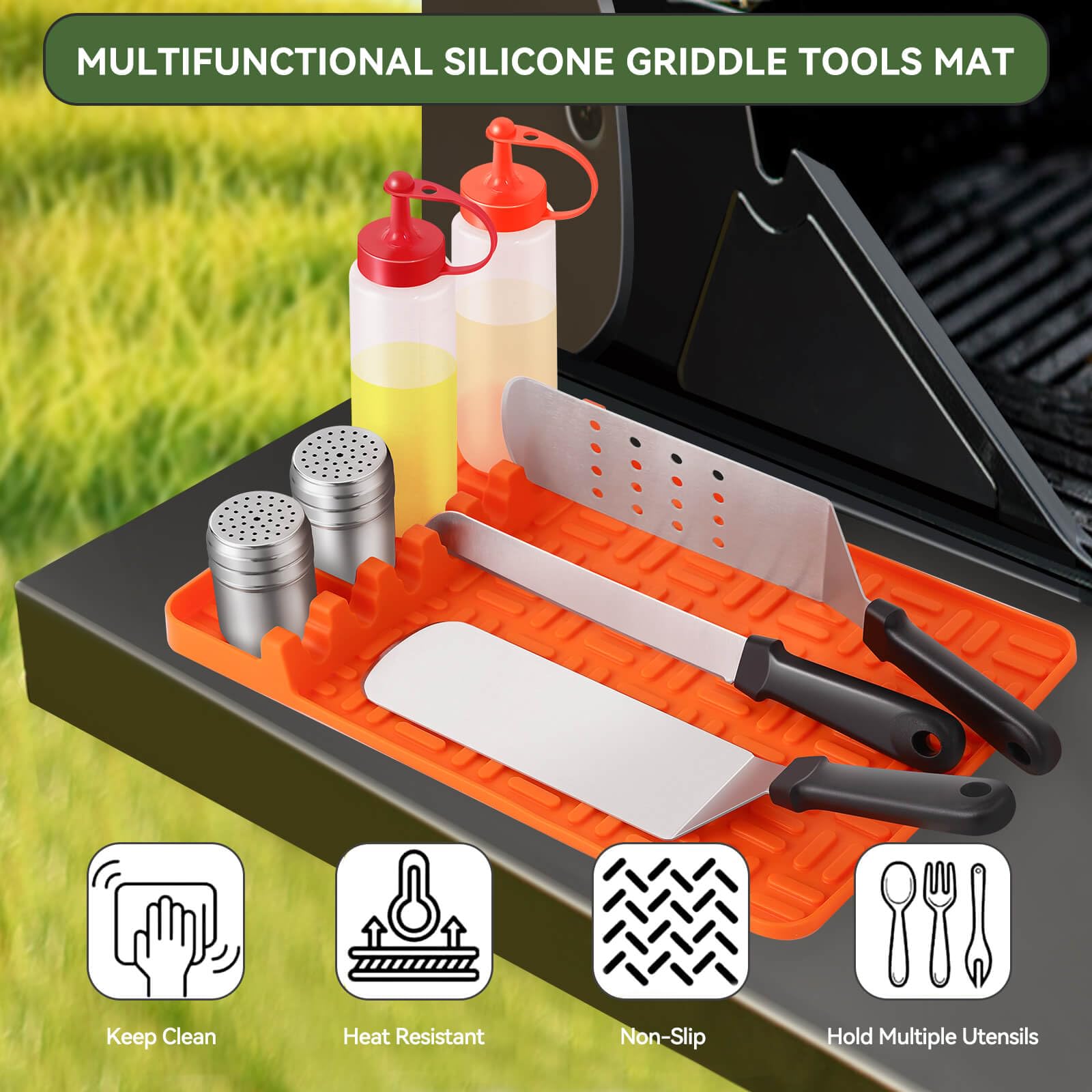 Chefspot Griddle Accessories 40 Pcs Griddle Accessories Kit, Flat