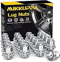 MIKKUPPA M12x1.5 Chrome Mag Lug Nuts for Toyota Camry Corolla RAV4 Highlander - 20pcs OEM Replacement with Washers