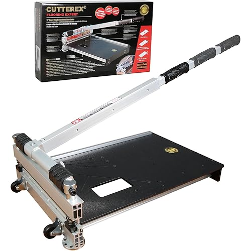 Heavy Duty 13" Professional Laminate Floor Cutter, Vinyl Floor Cutter, Multi-layer Flooring, Parquet, Fiber Cement Wall Panels, Rubber Concave Base, LVT, VCT, SPC, PVC, LVP, WPC, Vinyl Plank