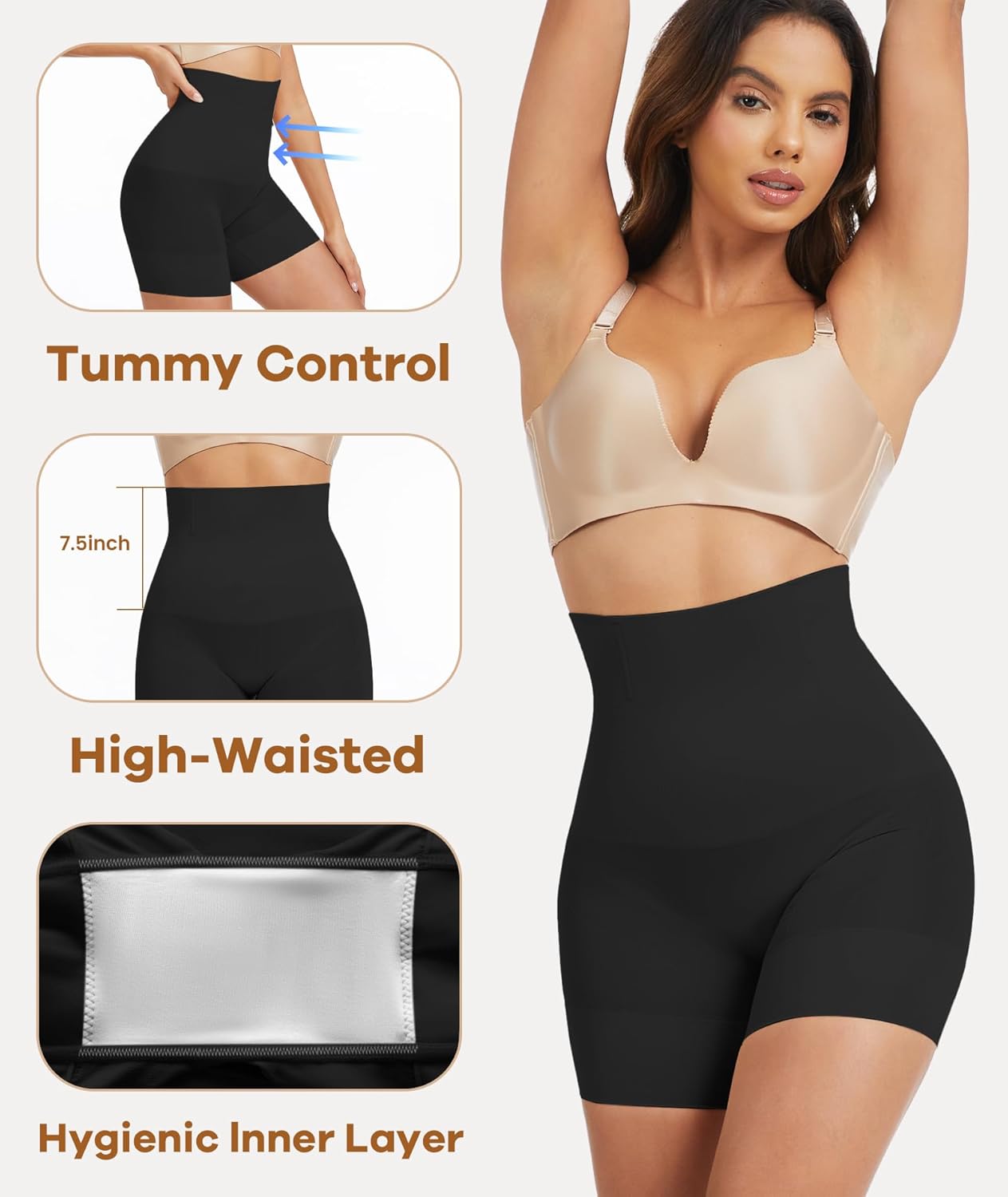Tummy Control Shapewear for Women -Seamless High Waist Underwear,Faja Body Shaper Panties,Core Control Shorts - Image 4