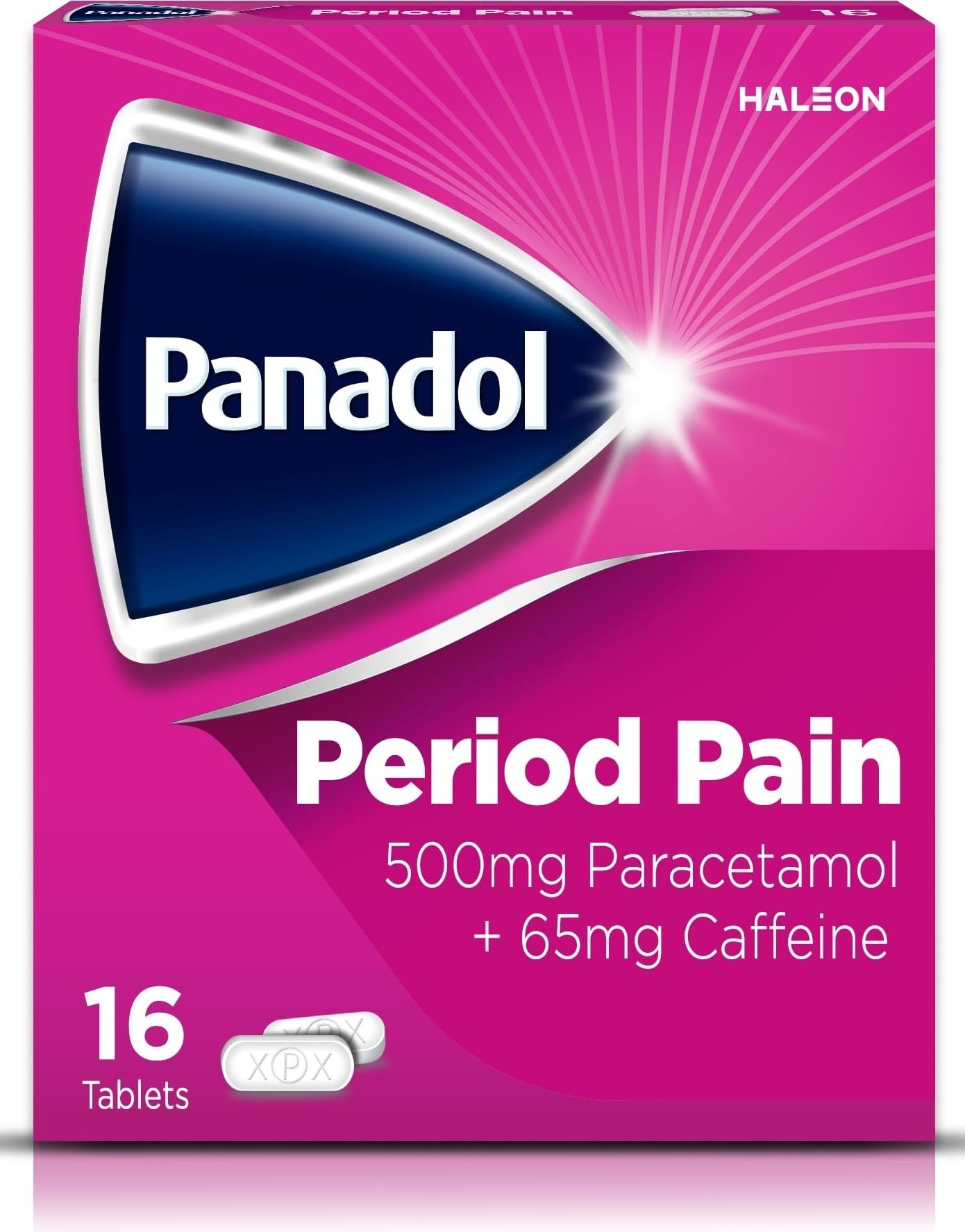 Panadol Period Pain Tablets 16s, Paracetamol and Caffeine, Pain Relief