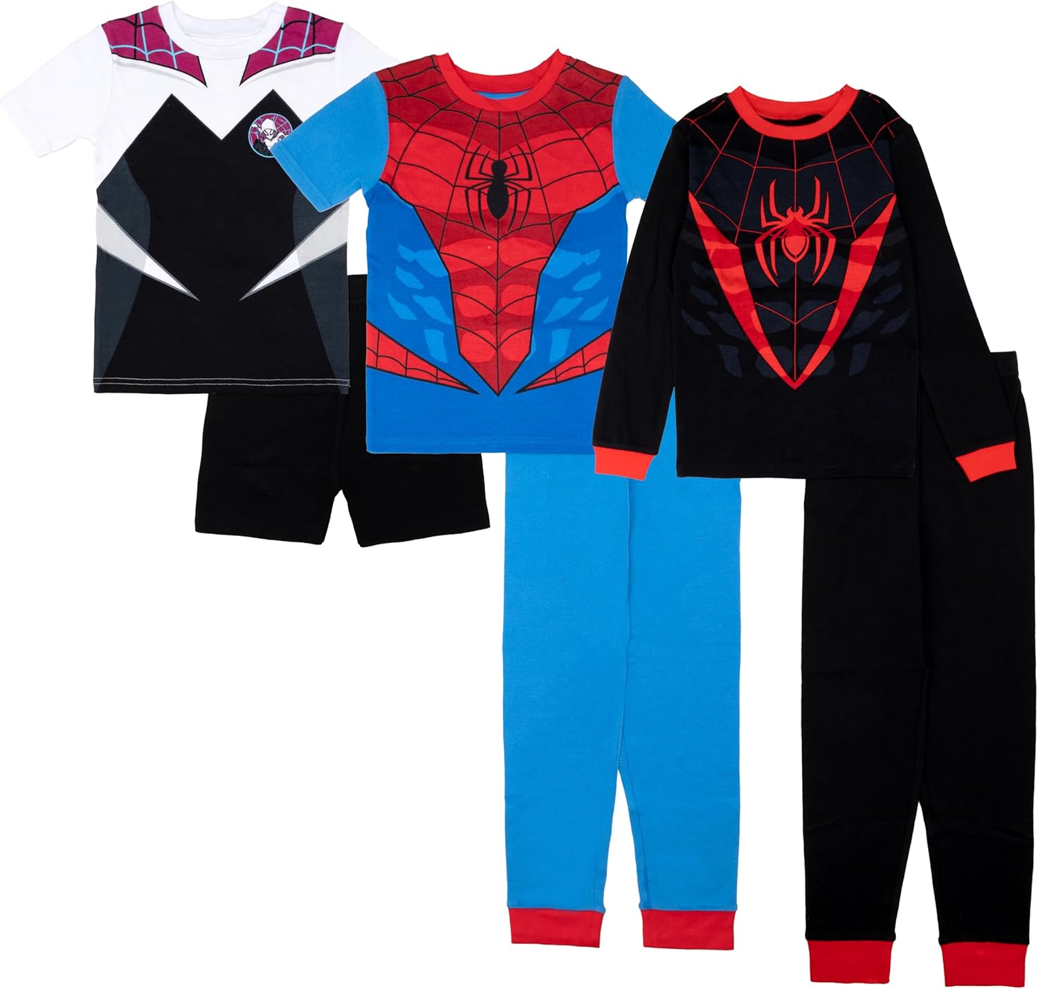 Marvel Boys' 6-piece Snug-fit Cotton Pajama Set, Soft & Cute for Kids, Comfortable Nightwear