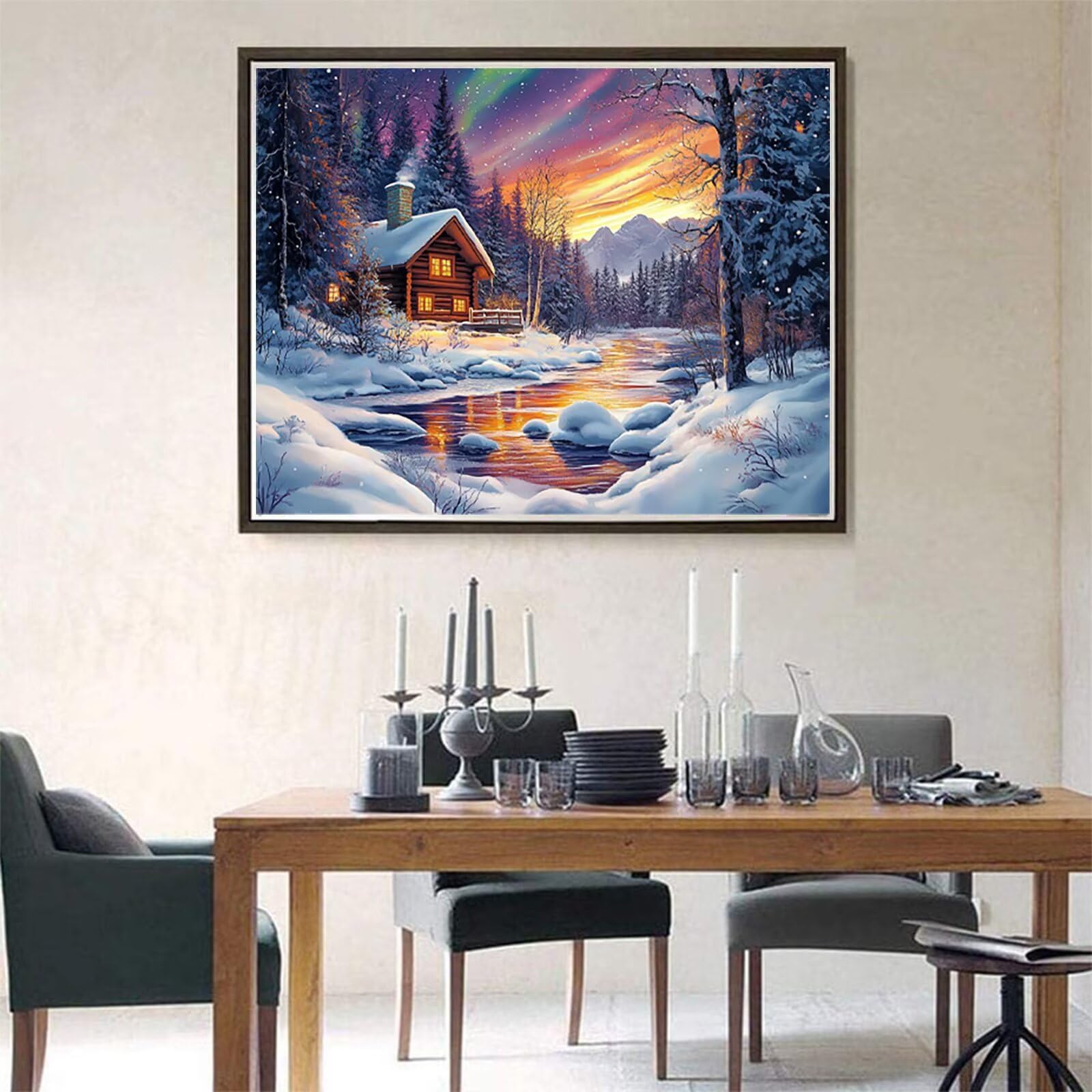 Malarstwo diamentowe, zimowe, czworokątne, dla dziewczynek, 8 lat, zestaw do majsterkowania, zestaw do majsterkowania, dla dorosłych, dekoracja domu, 100 x 135 cm, C4-425