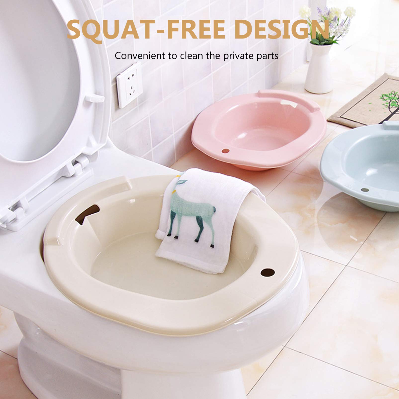 Ciieeo 1 Pc Bidé Baño De Asiento Perineo Baño De Asiento Posparto Palangana Postoperatoria Baño Equipo Lavabo De Cuidados Postoperatorios Cuenca Inodoro Páginas Enjuague