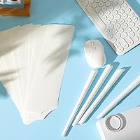 Vista 6 de Paquete de 100 conos de papel de algodón de azúcar, palitos de papel kraft para hilo dental, golosinas de carnaval, suministros de fabricación