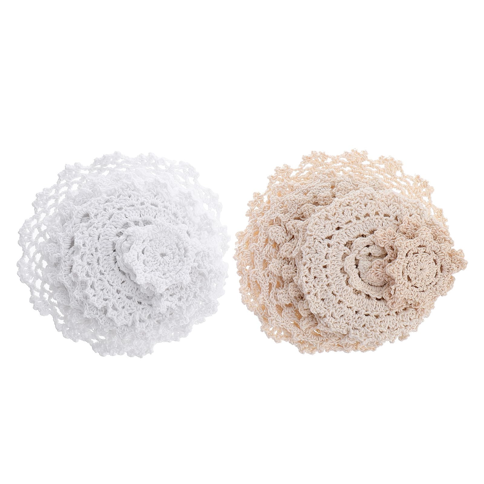 Flores de ganchillo decorativas y apliques de algodón para manualidades DIY