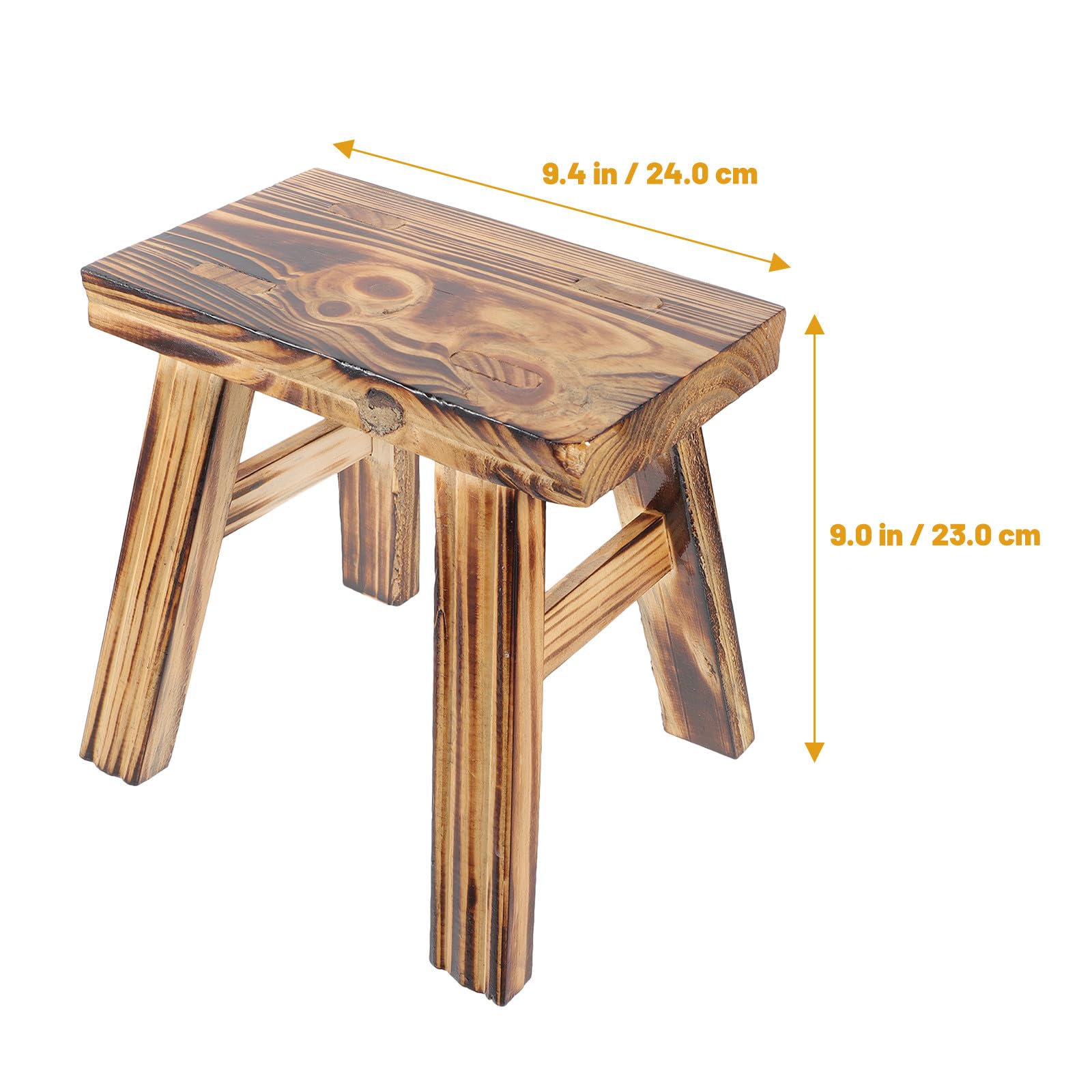 GARVALON Taburete Infantil Taburete Pequeño Cómodo de Madera Maciza Ligero y Fácil de Limpiar Adecuado para Baño y Tocador para Niños y Padres