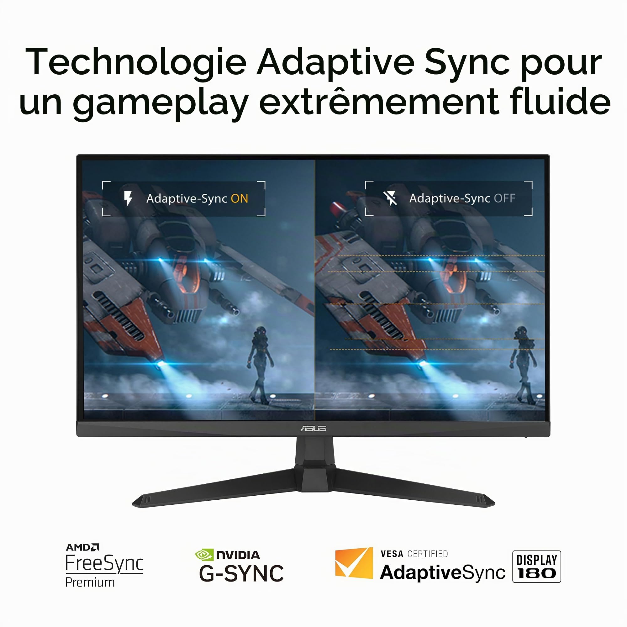 ASUS TUF Gaming VG279Q3A - Ecran PC Esport Gaming 27" Full HD (1920x1080, 180Hz, Fast IPS, ELMB Sync, 1ms GTG, FreeSync Premium, Compatible G-Sync, 99% sRGB)