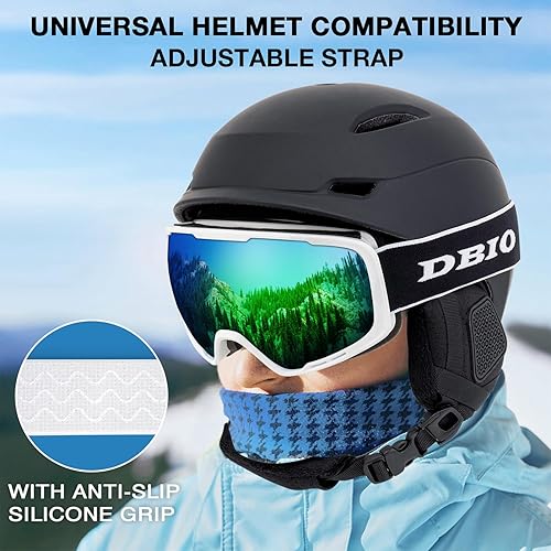 Miniatura 2 de DBIO Gafas de esquí  OTG protección UV antivaho gafas de nieve y snowboard para hombres, mujeres, adultos y jóvenes