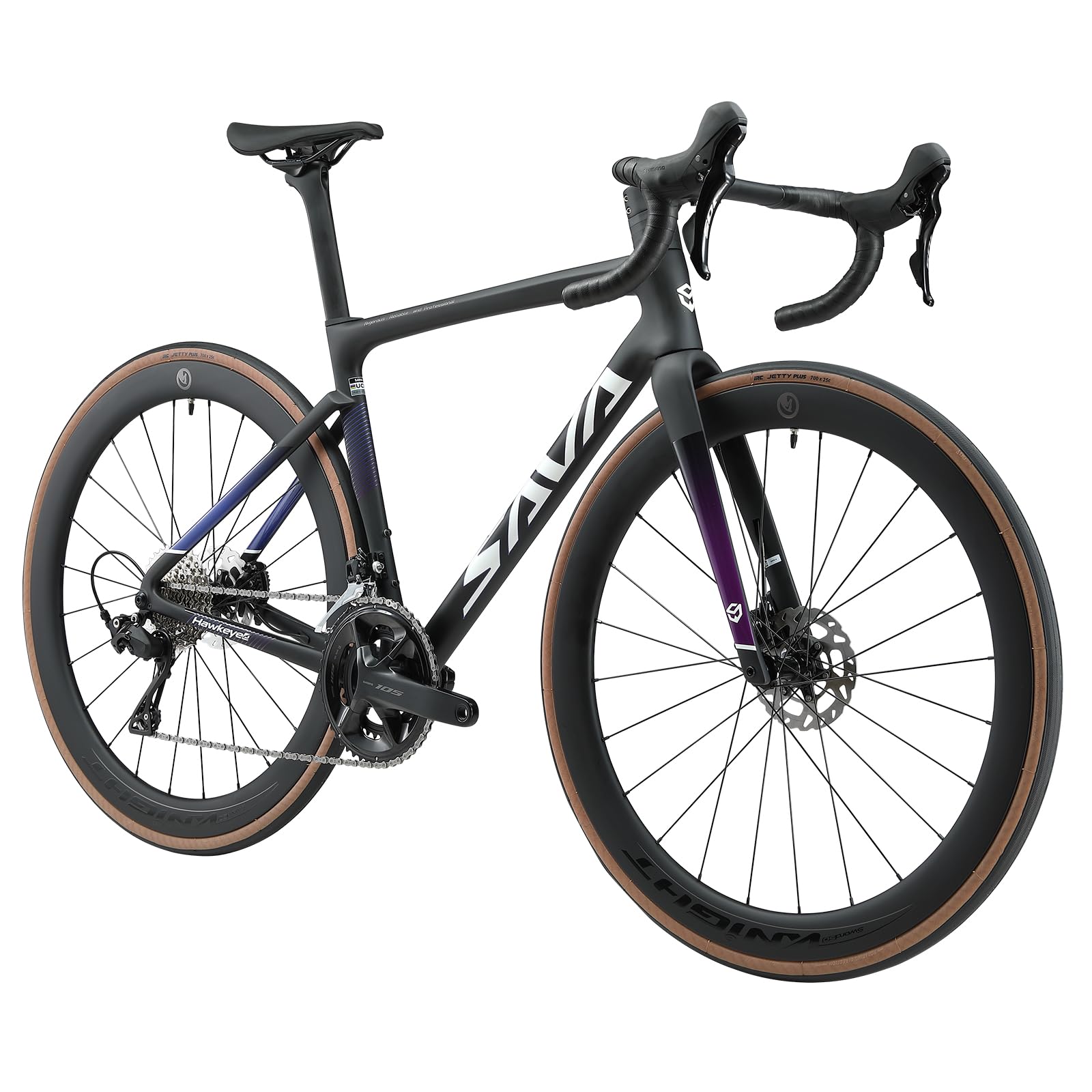 SAVADECK Carbon Road Bike,Lightweight Full Carbon Racing Bicycle with Shimano 105 R7120 24S Shift Groupset and Hydraulic Oil Disc Brake Bike